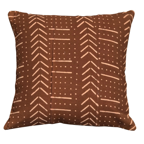16 x 16 Inches Brown Mudcloth Cushion Covers
