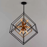 Metal Hanging Light Pendant Black Powder Coated