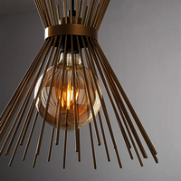 Metal Wire Light Pendant  3 Light Kitchen Island Cone Pendant