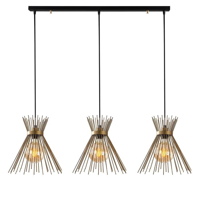 Metal Wire Light Pendant  3 Light Kitchen Island Cone Pendant