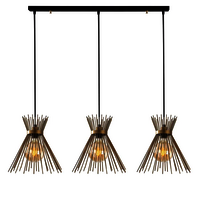 Metal Wire Light Pendant  3 Light Kitchen Island Cone Pendant