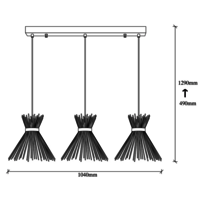 Metal Wire Light Pendant  3 Light Kitchen Island Cone Pendant