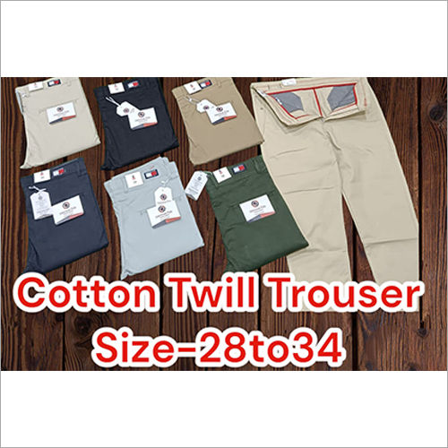 Cotton Twill Mens Trousers