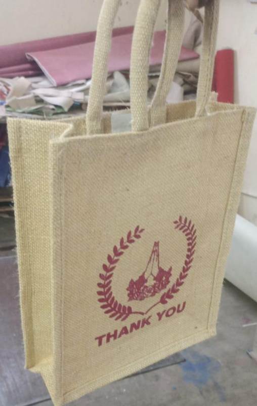 Leaf Printed Jute Bags