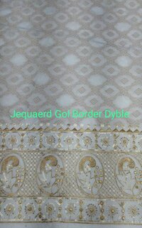 Jacquard Gol Border Dyeable Fabric