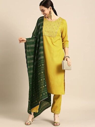 Rubina Yellow Cotton Kurti