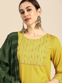 Rubina Yellow Cotton Kurti
