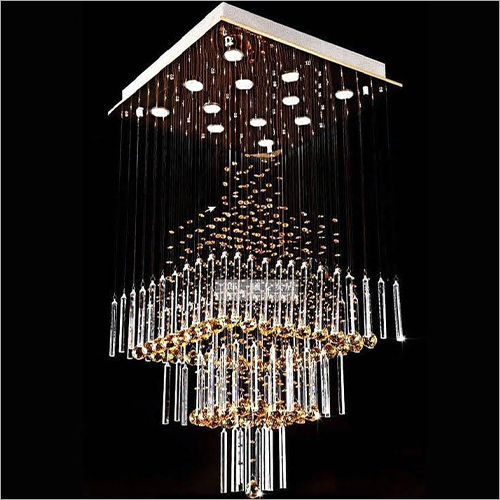 Warm White Rubiq Crystal Chandelier