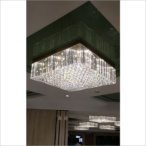 Square Shape Modern Crystal Chandelier