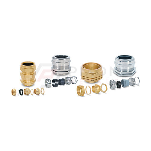 Cable Glands - Brass Round Conductor, Golden and Silver Jacket Colors | Ideal for Industrial and Construction Applications