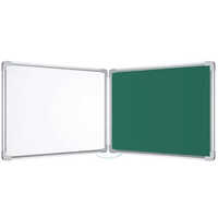 Double Sided White And Green Board - Premium Aluminium, Customizable Size , Dual Writing Surfaces For Dry Erase And Chalk Use