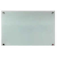Glass Writing Board - Rectangular White Glass, Ideal For School Use And Marker Input