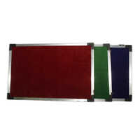 Fabric Notice Board - Velvet Cloth Surface, Rectangular Size As Required, Maroon, Green, Blue | Durable Aluminium Frame, Non-magnetic Display