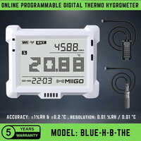 Digital Thermo Hygrometer With External Sensor With Clock From MIIGO