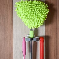 Wall Mounted Mop Broom Hanger Holder Organizer for Kitchen Bathroom Garage  (0198B)