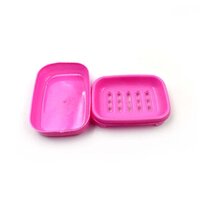 Covered Soap Keeping Plastic Case For Bathroom Use - Virgin Plastic, 12x9x5 Cm, Multi/assorted Colors | Waterproof, Self-draining Design, Easy To Use And Maintain