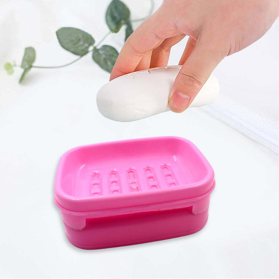 COVERED SOAP KEEPING PLASTIC CASE FOR BATHROOM USE