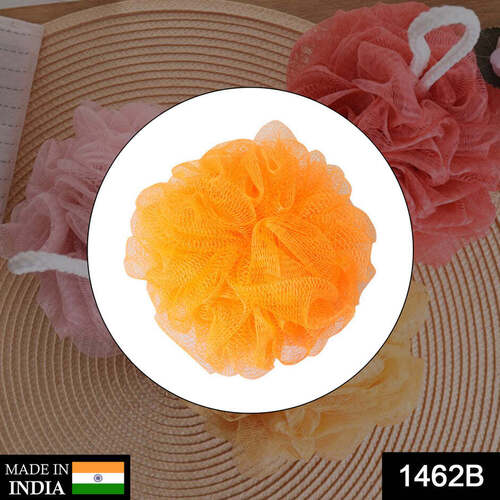 BATH SPONGE ROUND LOOFAH AND BACK SCRUBBER FOR MEN AND WOMEN (1462B) - Multi/Assorted, 18x12x4 Cm , Easy To Use Exfoliating Loofah For Smooth Skin