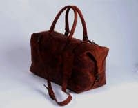 Leather duffle bag