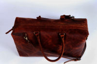 Leather duffle bag