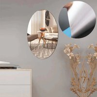 BIG OVAL ADHESIVE-BATHROOM-MIRROR-WALL pack of 10 (9053)
