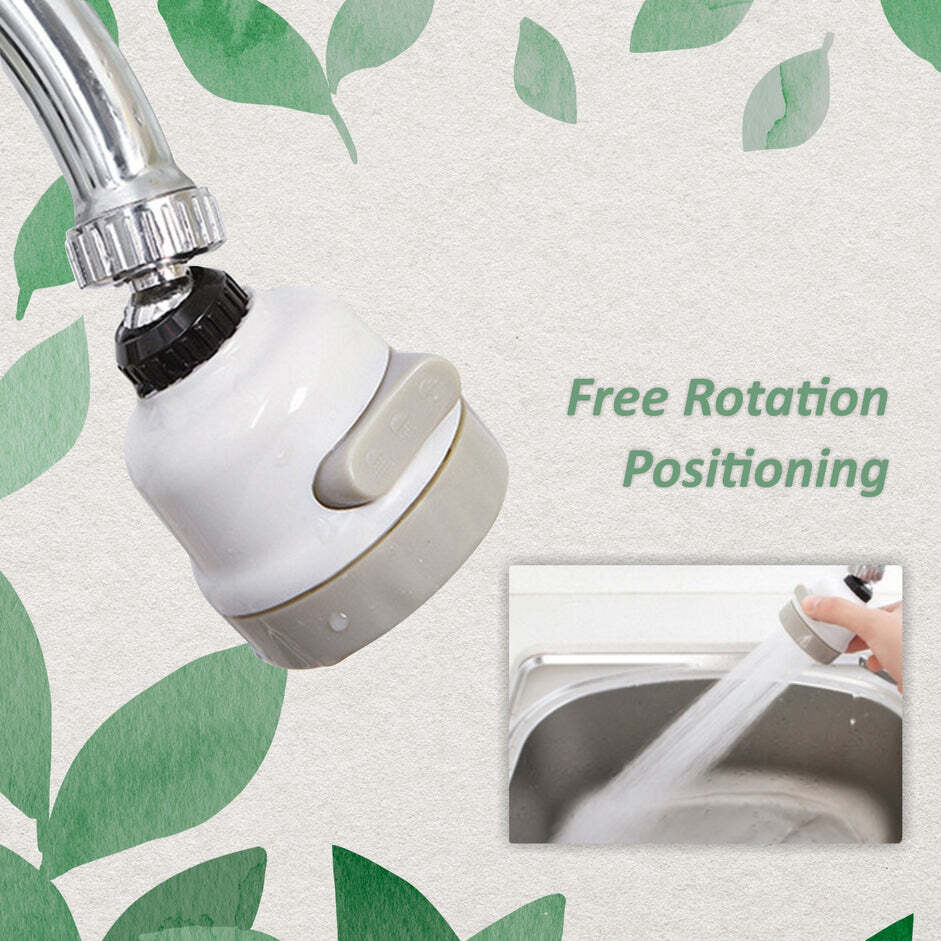 ROTATABLE SPLASH PROOF 3 MODES WATER SAVING NOZZLE FILTER FAUCET SPRAYER (1589)