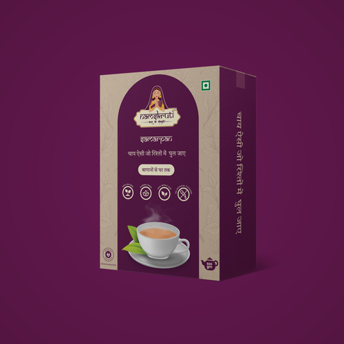 SAMARPAN TEA - 500 Grams Organic CTC Bagged Tea | Fresh Blended with Strong Taste Rich in Antioxidants Brown Carton Box Packaging