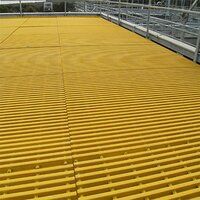 Yellow And Grey FRP Moulded Gratings