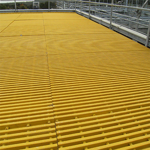 Yellow And Grey FRP Moulded Gratings