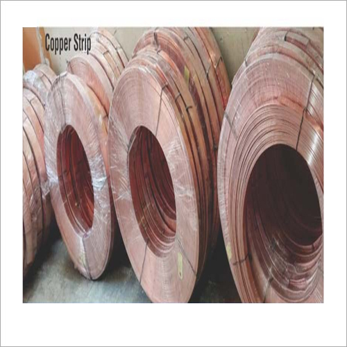 Copper Strip - 5 mm Thickness, 200 m Length | Polished Finish, Electrical and Thermal Conductivity, Round Shape, Alloy Material