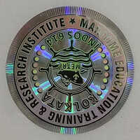 Dot Matrix Hologram - Acrylic Material, Custom Shape, Gray Color | Hot Melt Adhesive, Advanced Security Features for Tamper Evidence and Authentication