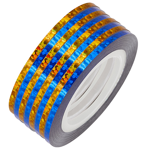 2 Mm Gold Hologram Strip - Color: Multi