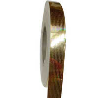 Holographic Self Adhesive Tape - Soft Acrylic, Round Shape, Golden & Multi Colors | Holographic Design, Customizable Size & Logo