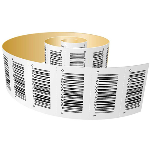 White Barcode Label
