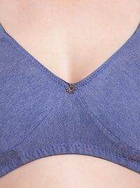 Melange Non Padded Blue T Shirt Bra