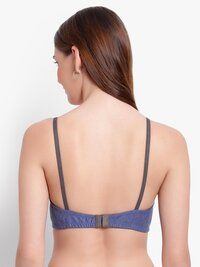 Melange Non Padded Blue T Shirt Bra