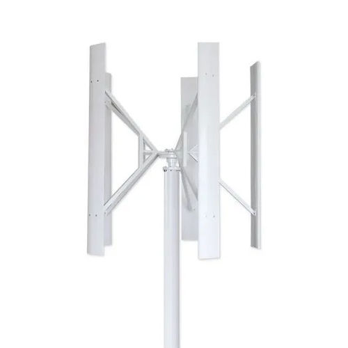 White 500 Watt Vertical Axis Wind Turbine