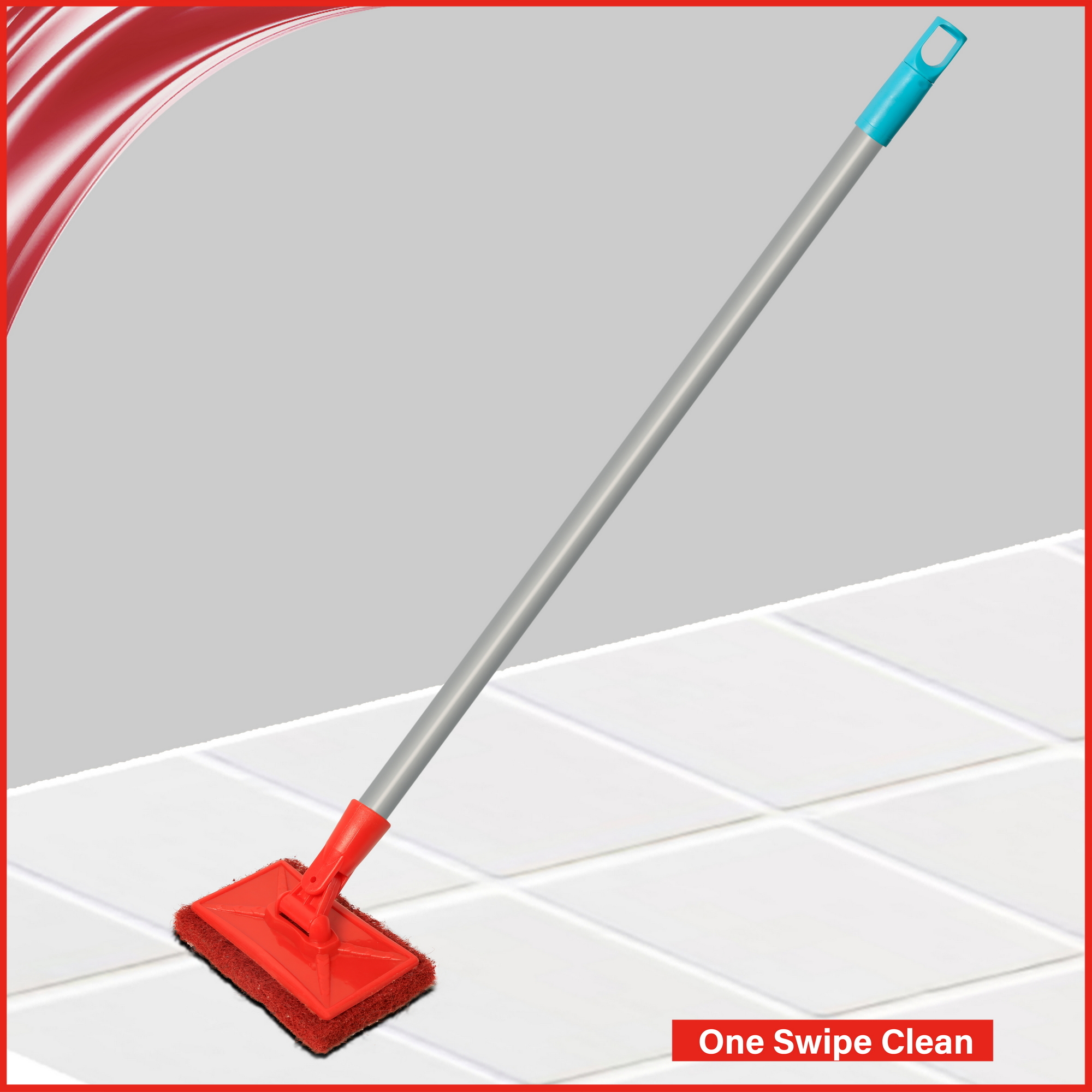 Fastclean Tile Brush With 2 Ft Rod