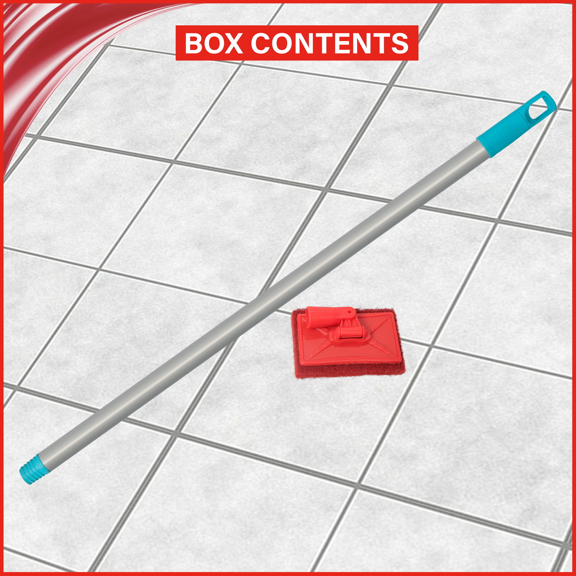 Fastclean Tile Brush With 2 Ft Rod