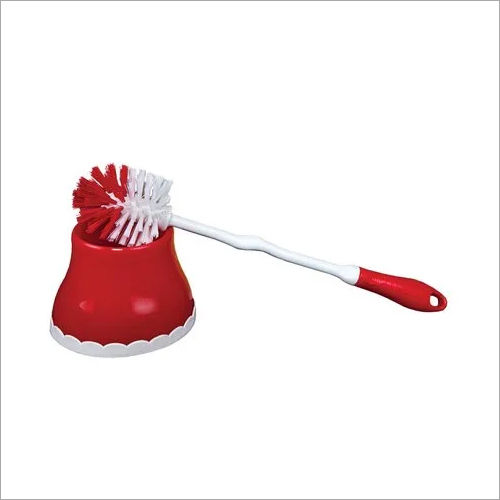 Available In Various Color Round Toilet Brush With Container