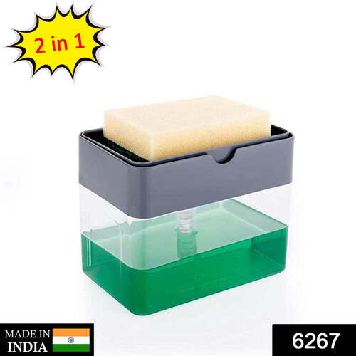 2 in 1 Soap Dispenser for Dishwasher Liquid Holder, Liquid Dispenser Through Pump (1 Pc)