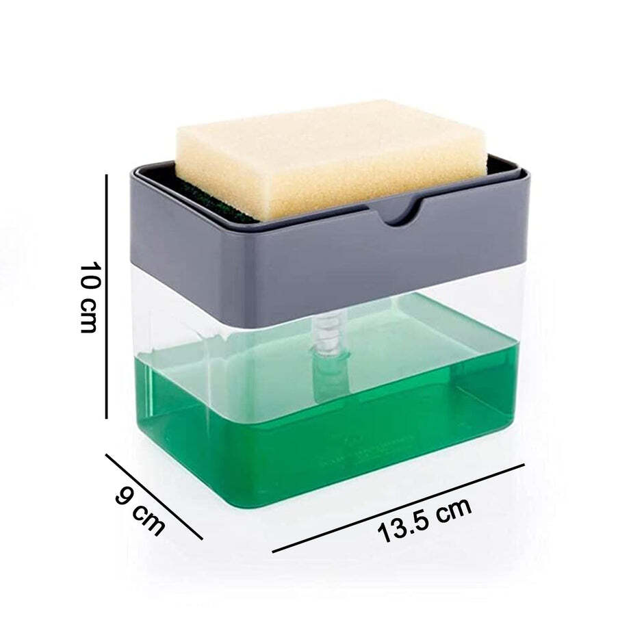 2 in 1 Soap Dispenser for Dishwasher Liquid Holder, Liquid Dispenser Through Pump (1 Pc)