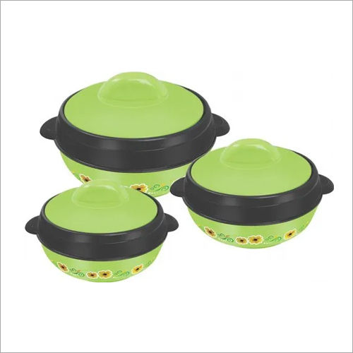 Green N Black 4000 Mi Plastic Insulated Casserole Sets