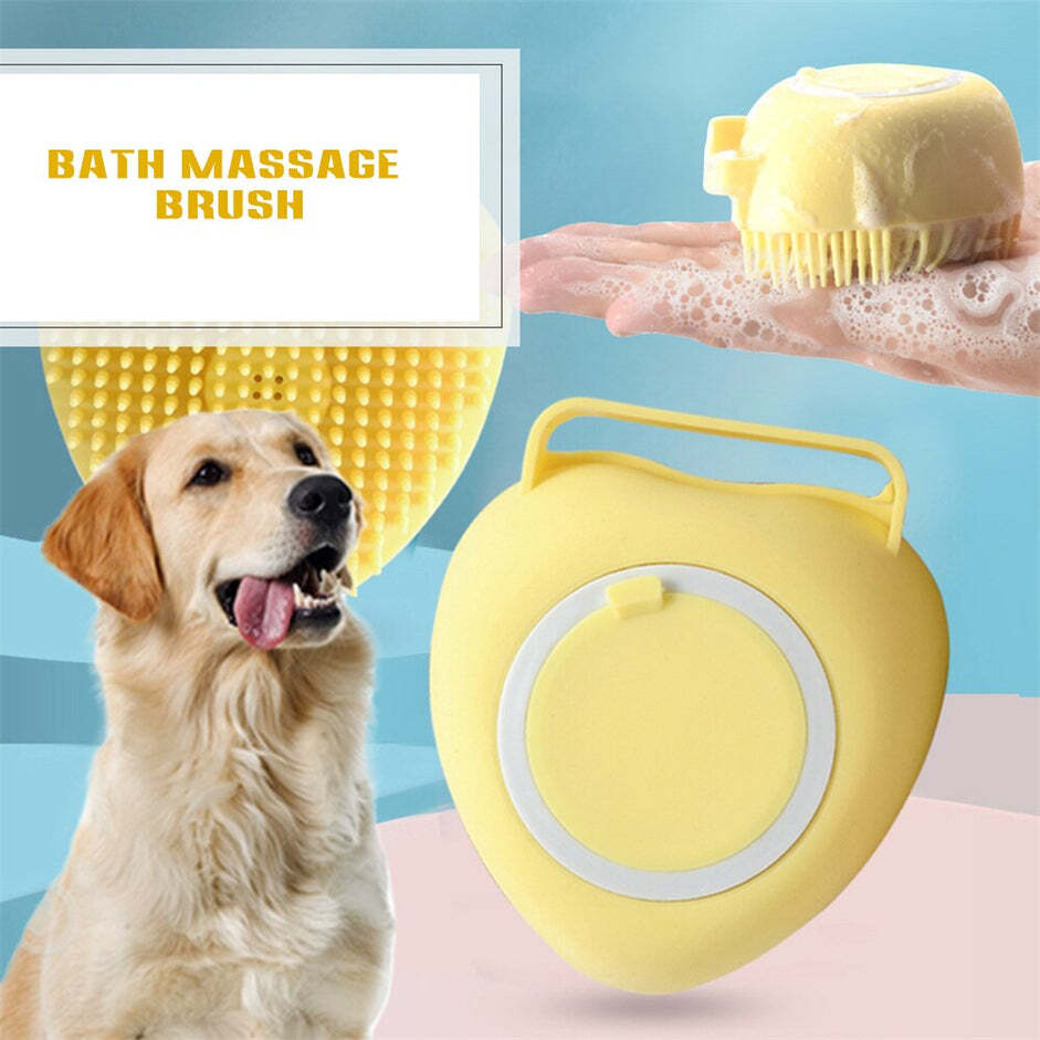 SILICON MASSAGE BATH BRUSH HAIR SCALP BATHING BRUSH FOR CLEANING BODY (6424)