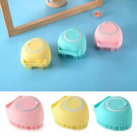 SILICON MASSAGE BATH BRUSH HAIR SCALP BATHING BRUSH FOR CLEANING BODY (6424)