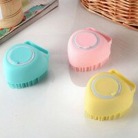 SILICON MASSAGE BATH BRUSH HAIR SCALP BATHING BRUSH FOR CLEANING BODY (6424)