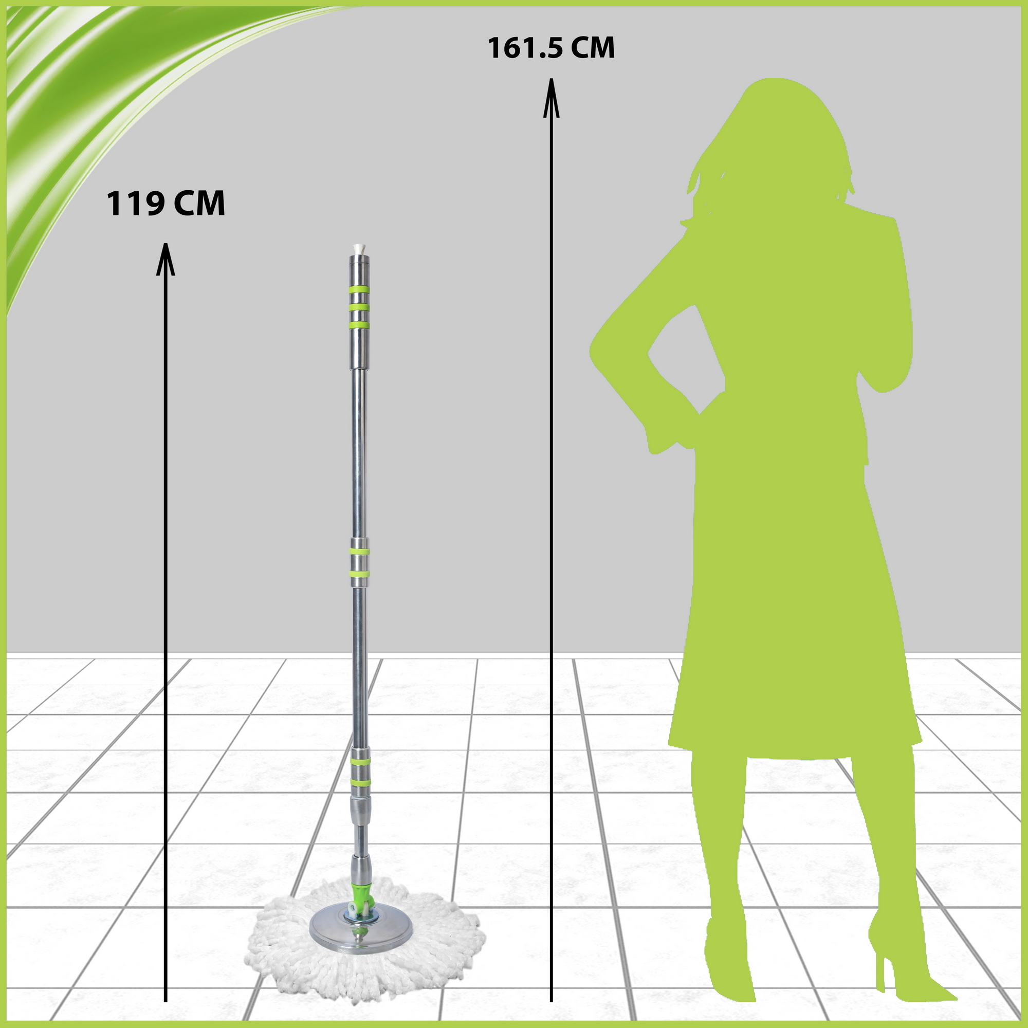 Fastclean Bucket Mop Handle and Dish and Refill (Premium)
