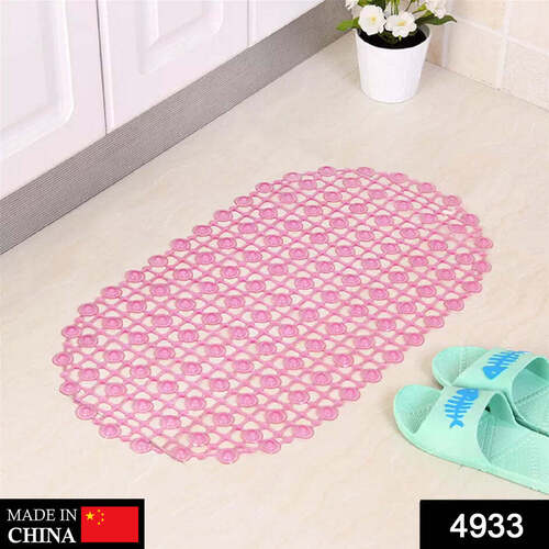 NONSLIP SOFT RUBBER BATH MAT FOR BATHTUB AND SHOWER ANTI SLIP BACTERIAL ANTI BACTERIAL MACHINE WASHABLE PVC BATH MAT (4933)