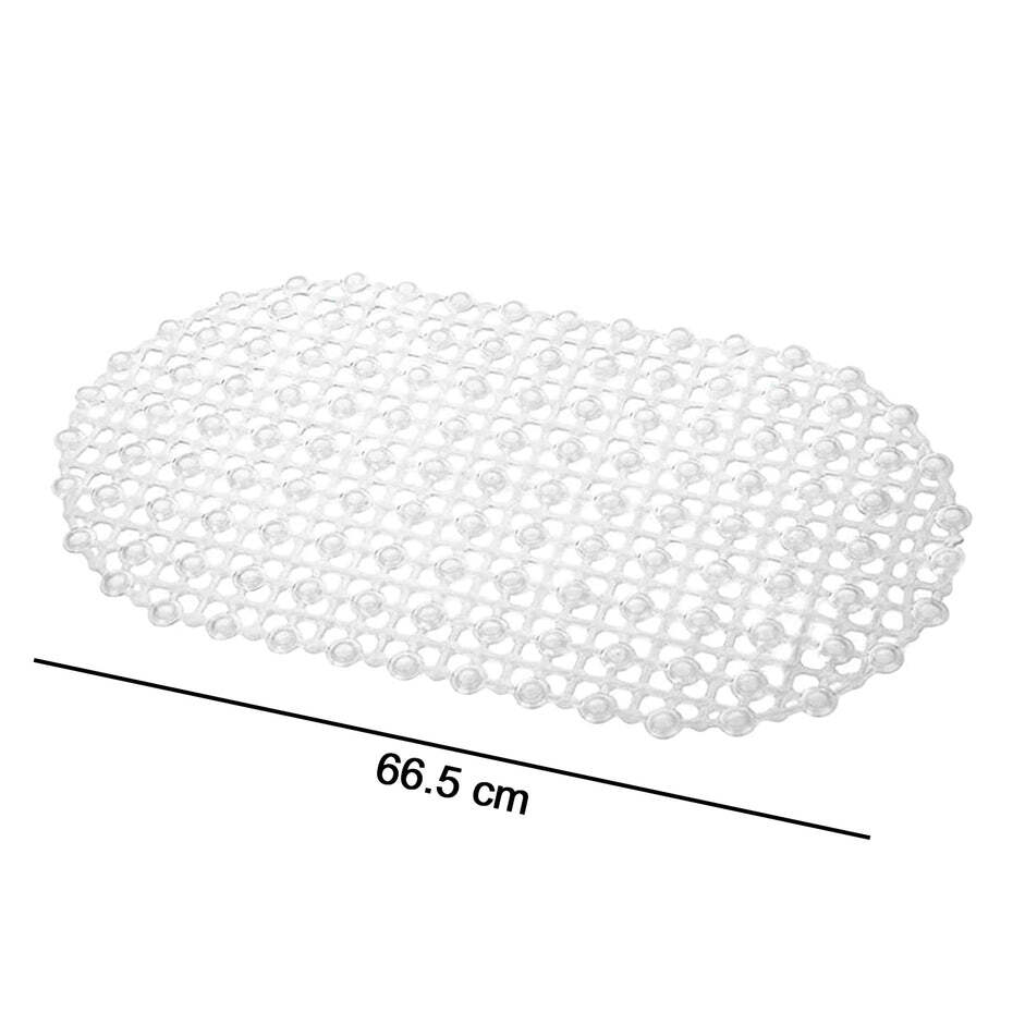 NONSLIP SOFT RUBBER BATH MAT FOR BATHTUB AND SHOWER ANTI SLIP BACTERIAL ANTI BACTERIAL MACHINE WASHABLE PVC BATH MAT (4933)