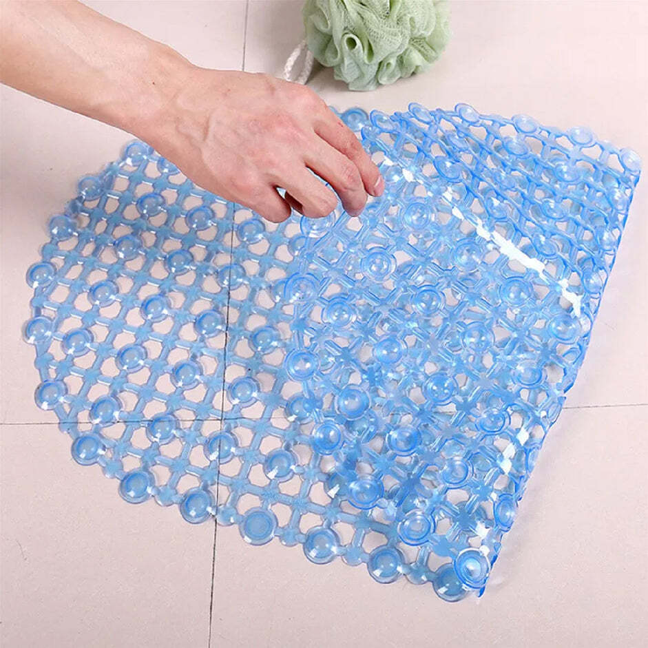 NONSLIP SOFT RUBBER BATH MAT FOR BATHTUB AND SHOWER ANTI SLIP BACTERIAL ANTI BACTERIAL MACHINE WASHABLE PVC BATH MAT (4933)